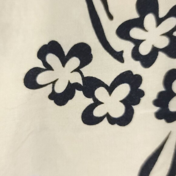 Vtg Wingo Hawaiian Button Front Shirt Men's Med Beige Black Floral Geometric - Picture 7 of 7